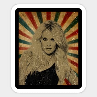 Carrie Underwood -  Photo Vintage Retro Look FanArt Sticker